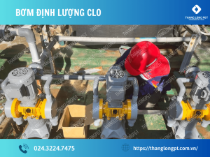 Hình ảnh thực tế lắp đặt bơm định lượng clo