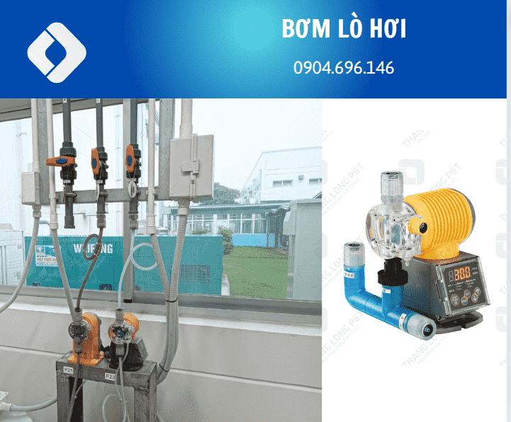 Bơm định lượng DCLPW lắp đặt xử lý nước lò hơi công nghiệp