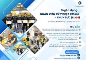Tuyển dụng Nhân viên kỹ thuật Cơ khí – Thủy lực