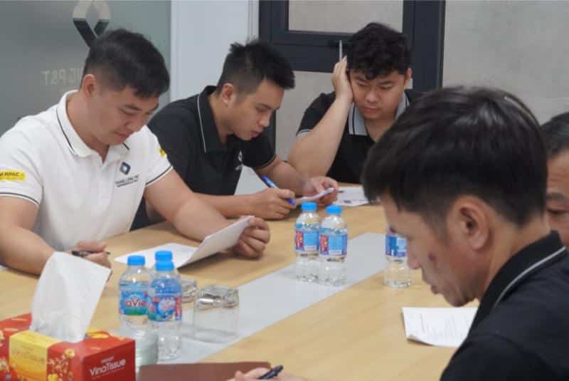 Test lý thuyết và thực hành sau chương trình đào tạo kiến thức cơ bản về máy bơm