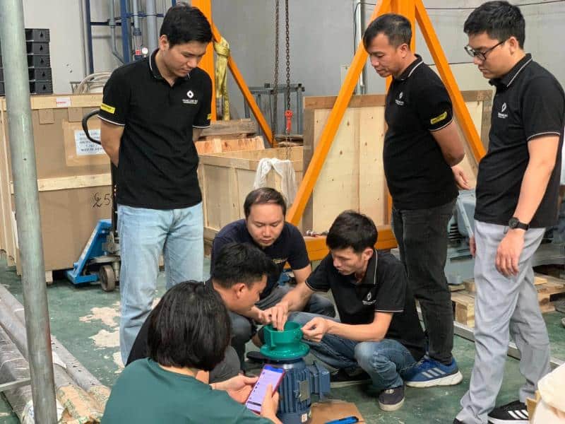 Test lý thuyết và thực hành sau chương trình đào tạo kiến thức cơ bản về máy bơm